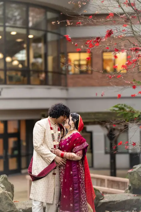 emotional first look wedding photos bc